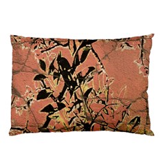 Floral Grungy Style Artwork Pillow Case