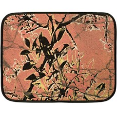 Floral Grungy Style Artwork Double Sided Fleece Blanket (mini) 