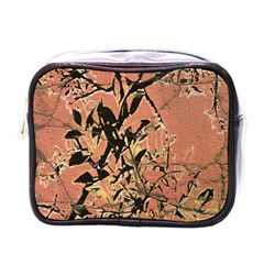 Floral Grungy Style Artwork Mini Toiletries Bag (one Side) by dflcprintsclothing