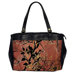 Floral Grungy Style Artwork Oversize Office Handbag