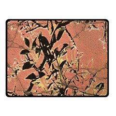 Floral Grungy Style Artwork Fleece Blanket (small)