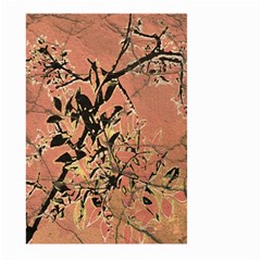 Floral Grungy Style Artwork Large Garden Flag (two Sides)