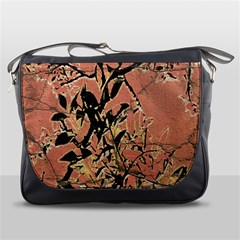 Floral Grungy Style Artwork Messenger Bag