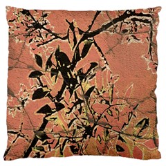 Floral Grungy Style Artwork Large Cushion Case (two Sides) by dflcprintsclothing