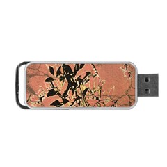 Floral Grungy Style Artwork Portable Usb Flash (two Sides) by dflcprintsclothing