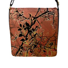 Floral Grungy Style Artwork Flap Closure Messenger Bag (l) by dflcprintsclothing