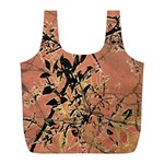 Floral Grungy Style Artwork Full Print Recycle Bag (L) Front