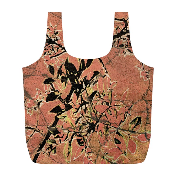 Floral Grungy Style Artwork Full Print Recycle Bag (L)