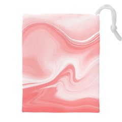 Pink Marble Print Drawstring Pouch (4xl)