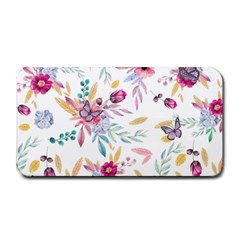 Pink Floral Print Medium Bar Mats by designsbymallika