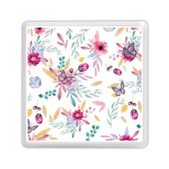 Pink Floral Print Memory Card Reader (square)