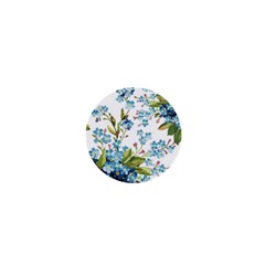 BLUE FLORAL PRINT 1  Mini Buttons