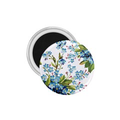 BLUE FLORAL PRINT 1.75  Magnets