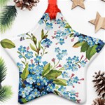 BLUE FLORAL PRINT Star Ornament (Two Sides) Front