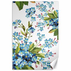 BLUE FLORAL PRINT Canvas 24  x 36 