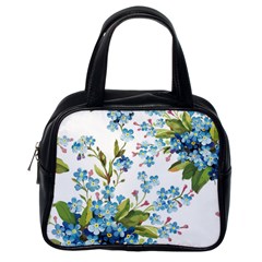 BLUE FLORAL PRINT Classic Handbag (One Side)