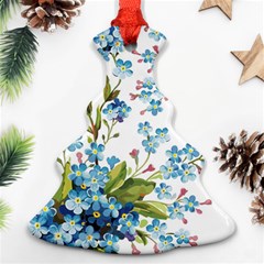 BLUE FLORAL PRINT Ornament (Christmas Tree) 