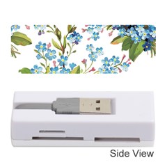 BLUE FLORAL PRINT Memory Card Reader (Stick)