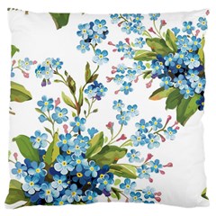 BLUE FLORAL PRINT Large Cushion Case (One Side)