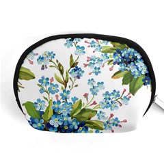 BLUE FLORAL PRINT Accessory Pouch (Medium)