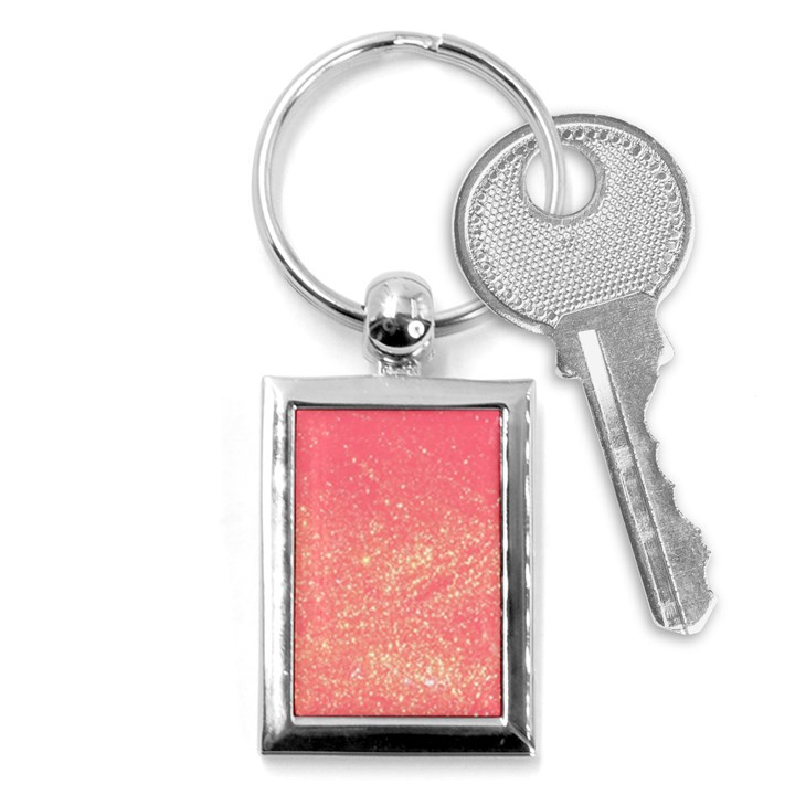 PINK GLITTER PRINT Key Chain (Rectangle)