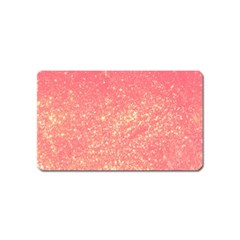 Pink Glitter Print Magnet (name Card) by designsbymallika