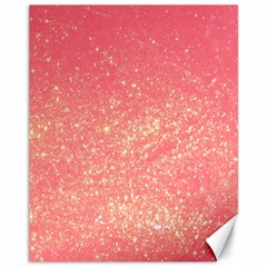 Pink Glitter Print Canvas 11  X 14  by designsbymallika