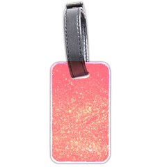 Pink Glitter Print Luggage Tag (two Sides) by designsbymallika