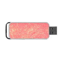 Pink Glitter Print Portable Usb Flash (one Side) by designsbymallika