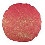 PINK GLITTER PRINT Large 18  Premium Flano Round Cushions Front