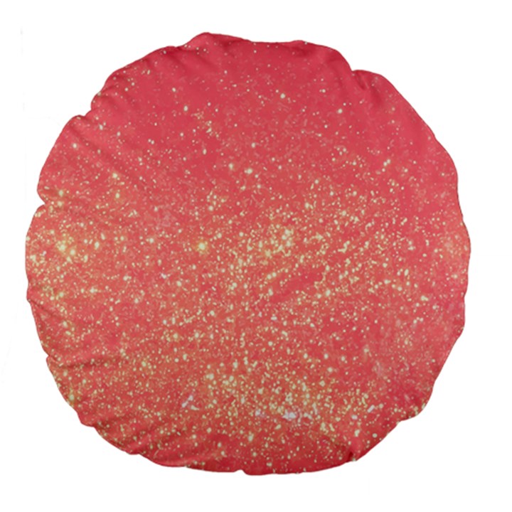 PINK GLITTER PRINT Large 18  Premium Flano Round Cushions