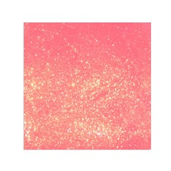 Pink Glitter Print Small Satin Scarf (square) by designsbymallika