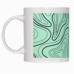 Green Lines Pattern White Mugs by designsbymallika