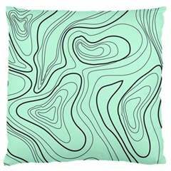 Green Lines Pattern Large Cushion Case (two Sides) by designsbymallika