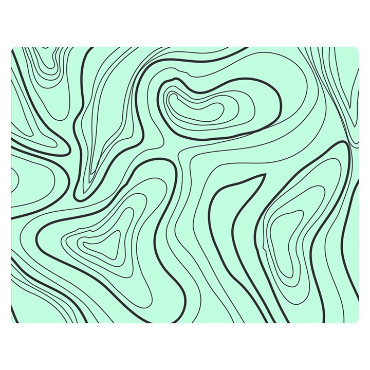 GREEN LINES PATTERN Double Sided Flano Blanket (Medium) 