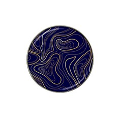 Golden Lines Pattern Hat Clip Ball Marker (10 Pack) by designsbymallika