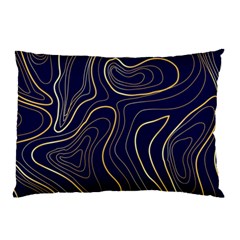 Golden Lines Pattern Pillow Case (two Sides) by designsbymallika