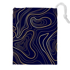 Golden Lines Pattern Drawstring Pouch (4xl)