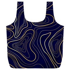 Golden Lines Pattern Full Print Recycle Bag (xxl)