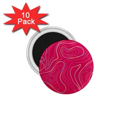 Pink Golden Lines 1 75  Magnets (10 Pack)  by designsbymallika