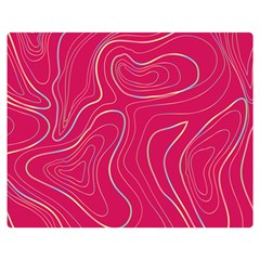 Pink Golden Lines Double Sided Flano Blanket (medium)  by designsbymallika