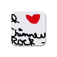 I Heart Chimney Rock Rubber Square Coaster (4 Pack)  by Majesticmountain