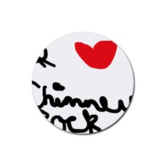 I Heart Chimney Rock Rubber Round Coaster (4 Pack)  by Majesticmountain