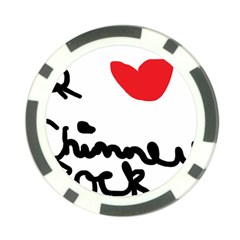 I Heart Chimney Rock Poker Chip Card Guard by Majesticmountain