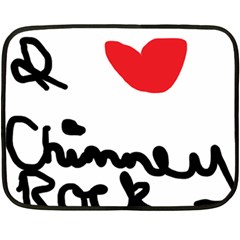 I Heart Chimney Rock Double Sided Fleece Blanket (mini)  by Majesticmountain