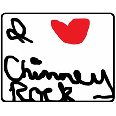 I Heart Chimney Rock Double Sided Fleece Blanket (medium)  by Majesticmountain