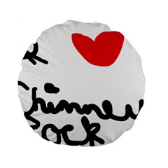 I Heart Chimney Rock Standard 15  Premium Flano Round Cushions by Majesticmountain