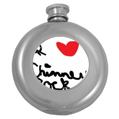 I Heart Chimney Rock Round Hip Flask (5 Oz) by Majesticmountain