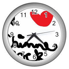 I Heart Chimney Rock Wall Clock (silver) by Majesticmountain