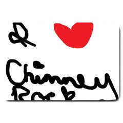 I Heart Chimney Rock Large Doormat  by Majesticmountain